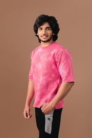Pink Acid Wash Oversized T-Shirt