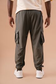 Men's Cargo Joggers-Grey