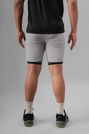 Men's 2 in 1 Running Shorts -Grey