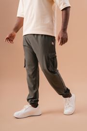 Men's Cargo Joggers-Grey