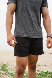 Men's Solid Slim Fit Short -Dark Grey
