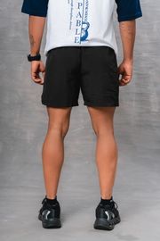 Men's Solid Slim Fit Shorts-Black