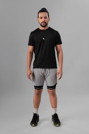 Men's 2 in 1 Running Shorts -Grey