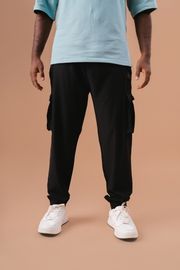 Men's Cargo Joggers- Black