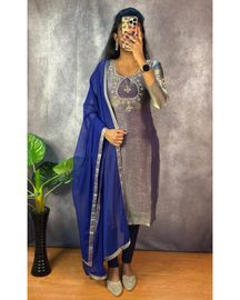 Space silk kurti  with dupatta