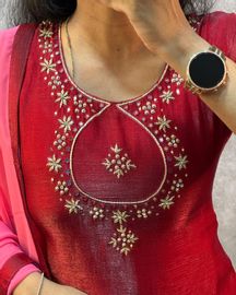 Space silk kurti  with dupatta