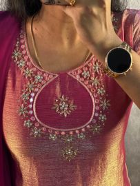 Space silk kurti  with dupatta