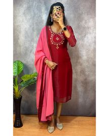 Space silk kurti  with dupatta