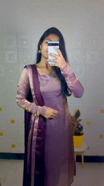 Space silk kurti  with dupatta