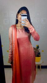 Space silk kurti  with dupatta