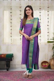 Silk Cotton kurti and Dupatta set