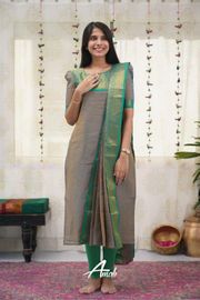 Silk Cotton kurti with dupatta