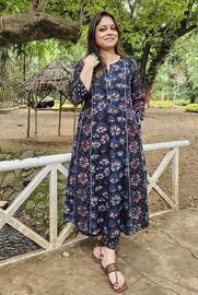 Kiddopanti Checked Rollup Shorts - Navy Blue