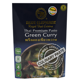Blue Elephant Royal Thai Cuisine Premium Paste Green Curry - No Preservatives, 70 g