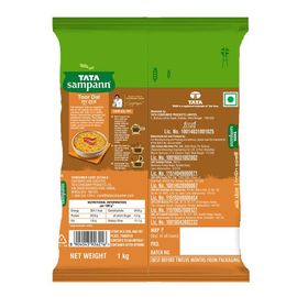 Tata Sampann Toor Dal/Togari Bele, 1 Kg Pouch