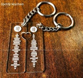 Couple SpotifyJoin Heart Keychain