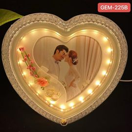 Heart-Shaped LED Photo Frame