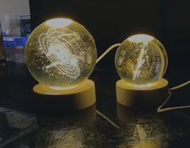 Crystal Solar System Lamp