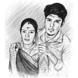 Pencil Art with Frame