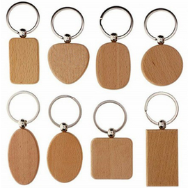 photo engraved wooden keychain