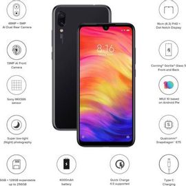 Redmi Note 7 Pro (Space Black, 128 GB)  (6 GB RAM)#JustHere