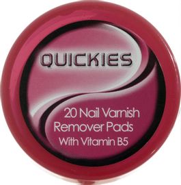 QUICKIES CONVENIENCE nail varnish remover pads   20