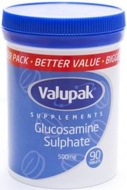 VALUPAK nutrients tablets glucosamine sulphate 500mg  90