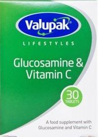 VALUPAK nutrients tablets glucosamine sulphate + vitamin C 1500mg  30