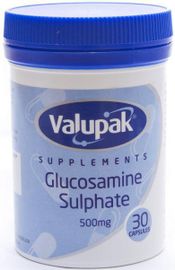 VALUPAK nutrients capsules glucosamine sulphate 500mg  30