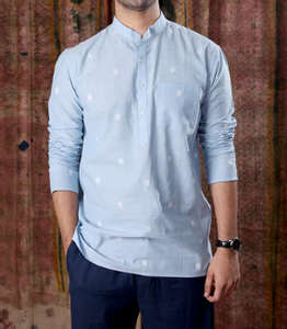 Sky Blue Short Kurutha