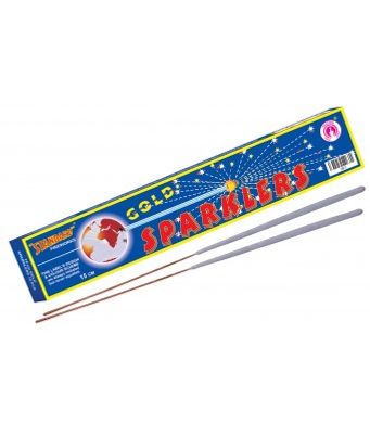 15Cm gold sparklers (10 pcs)