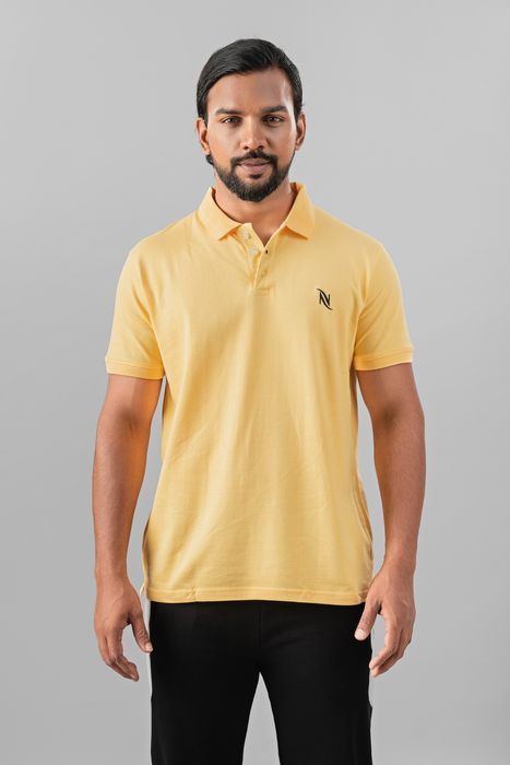 Classic Cotton Polo T-shirt - Yellow