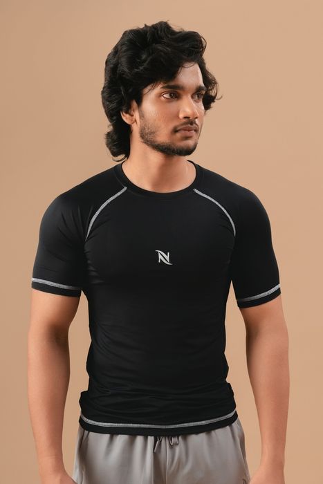 Black Compression Men's T-shirt