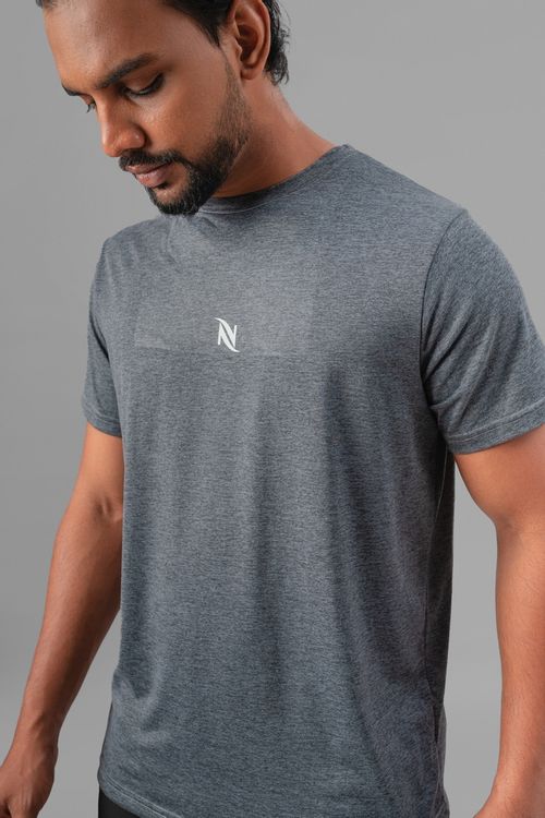 Grey polyster crew neck t-shirt