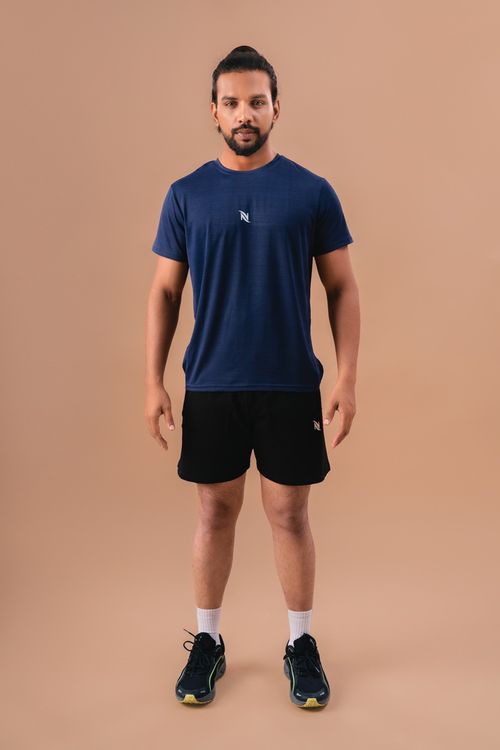 Premium Cotton Plain Shorts -Black