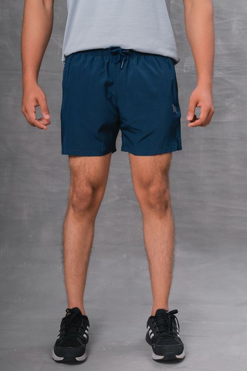 Men's Solid Slim Fit Shorts-Air Force Blue